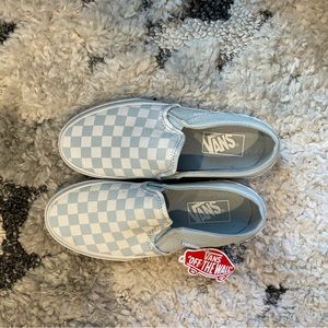 ✨ Checkered Vans ✨ Baby Blue - Women’s 6